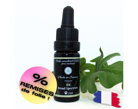 HUILE 8% CBD ANIMAUX